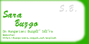 sara buzgo business card